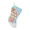 Glitzhome® 21"L Hooked Gingerbread House Stocking with Gingerbread Man Ornament